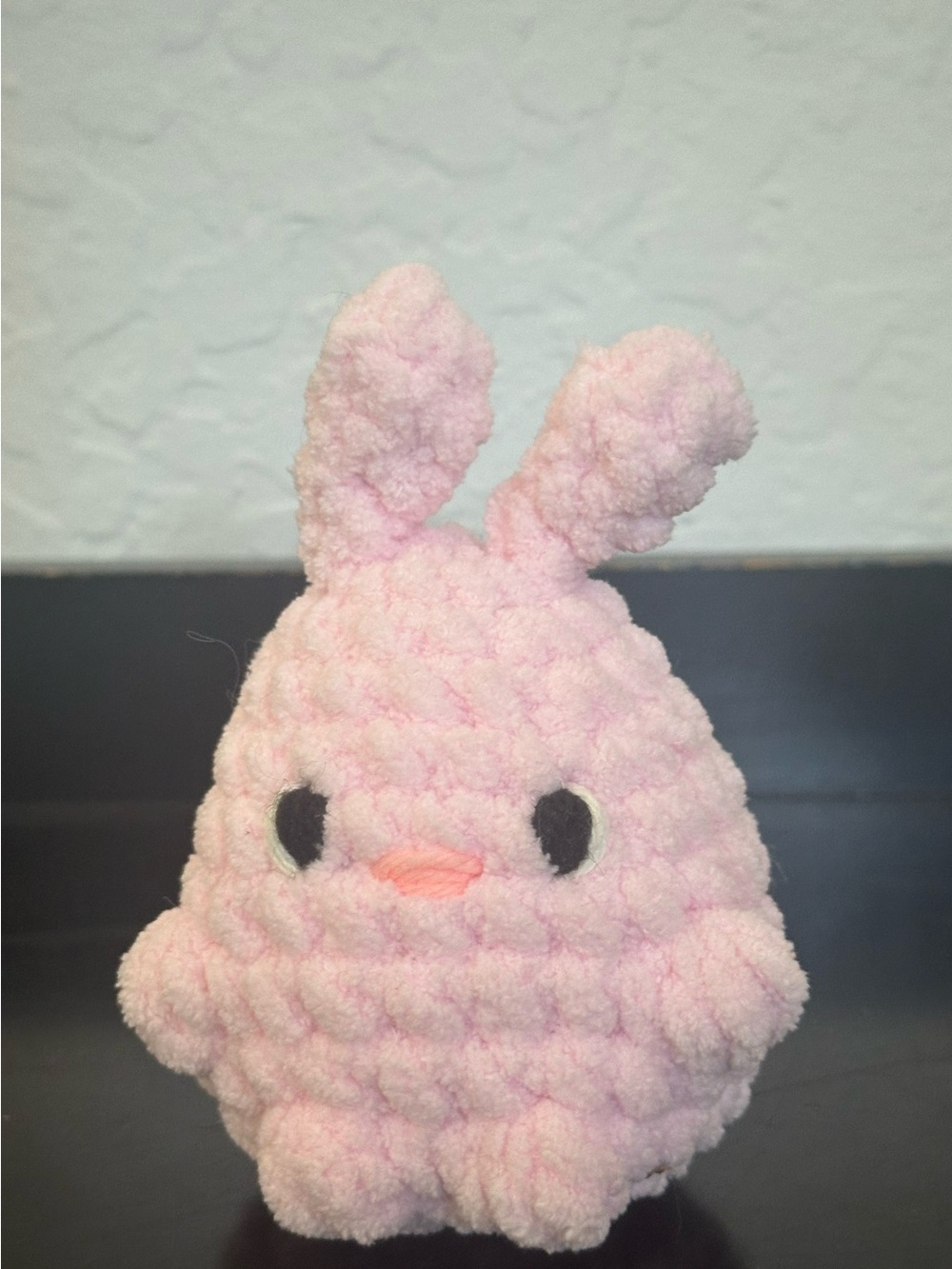 Crochet pink bunny